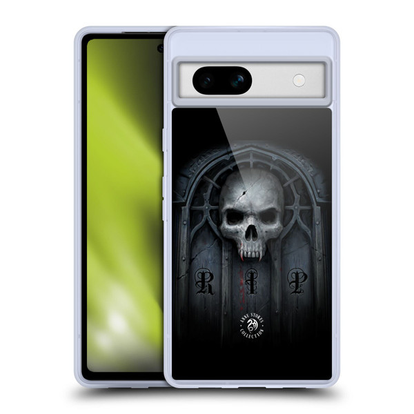 Anne Stokes Gothic Await The Night Skull Soft Gel Case for Google Pixel 7a