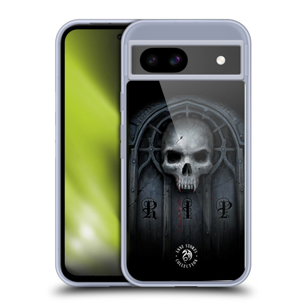 Anne Stokes Gothic Await The Night Skull Soft Gel Case for Google Pixel 8a