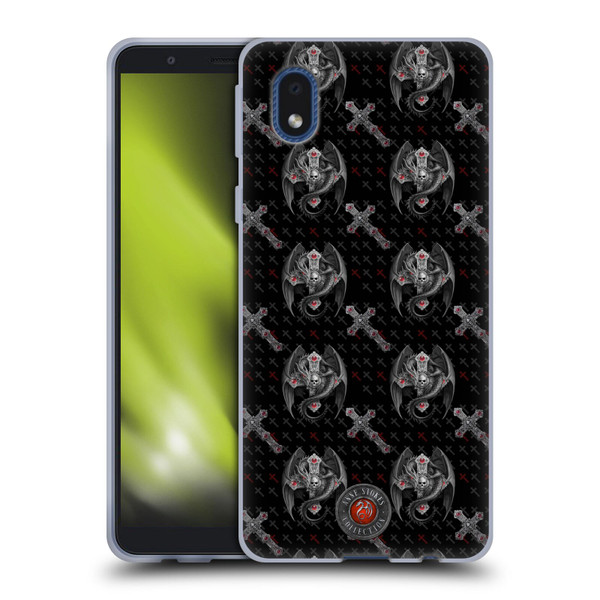 Anne Stokes Gothic Prayer Pillow Pattern Soft Gel Case for Samsung Galaxy A01 Core (2020)