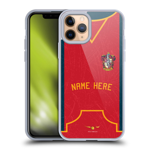 Custom Customised Personalised Harry Potter Deathly Hallows XL Gryffindor Soft Gel Case for Apple iPhone 11 Pro