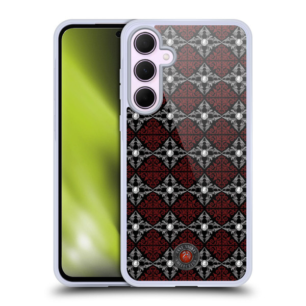 Anne Stokes Gothic Bat Moon Patttern Soft Gel Case for Samsung Galaxy A35 5G