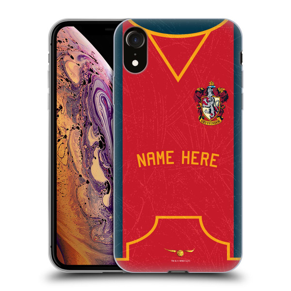 Custom Customised Personalised Harry Potter Deathly Hallows XL Gryffindor Soft Gel Case for Apple iPhone XR