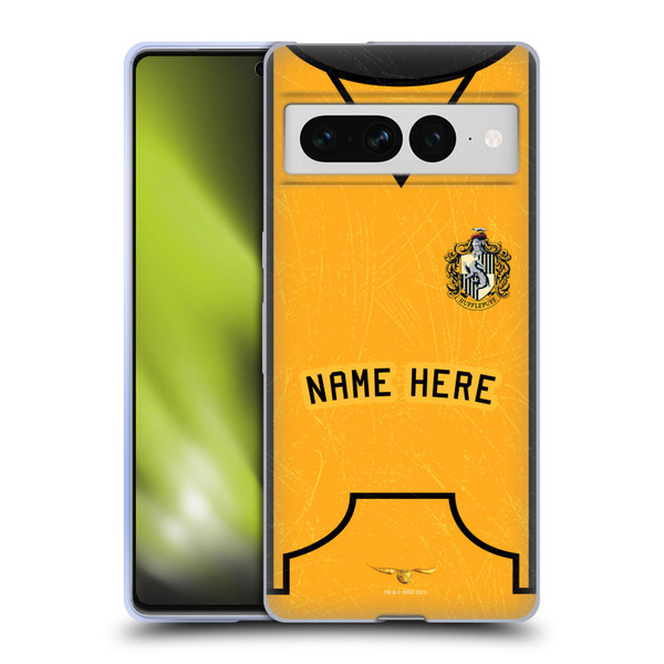 Custom Customised Personalised Harry Potter Deathly Hallows XL Hufflepuff Soft Gel Case for Google Pixel 7 Pro