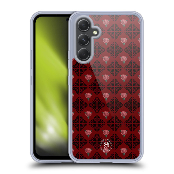 Anne Stokes Gothic Logo Pattern Soft Gel Case for Samsung Galaxy A54 5G