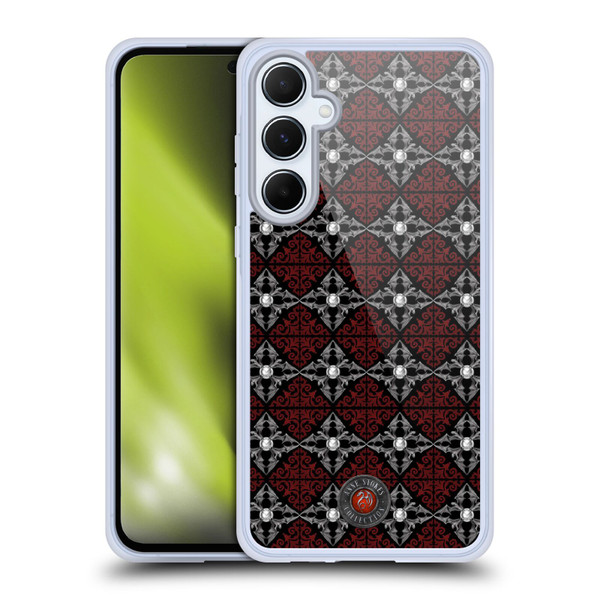 Anne Stokes Gothic Bat Moon Patttern Soft Gel Case for Samsung Galaxy A55 5G