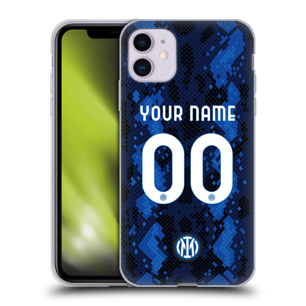 Custom Customised Personalised Inter Milan 2021/22 Crest Kit Home Soft Gel Case for Apple iPhone 11