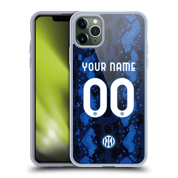 Custom Customised Personalised Inter Milan 2021/22 Crest Kit Home Soft Gel Case for Apple iPhone 11 Pro Max