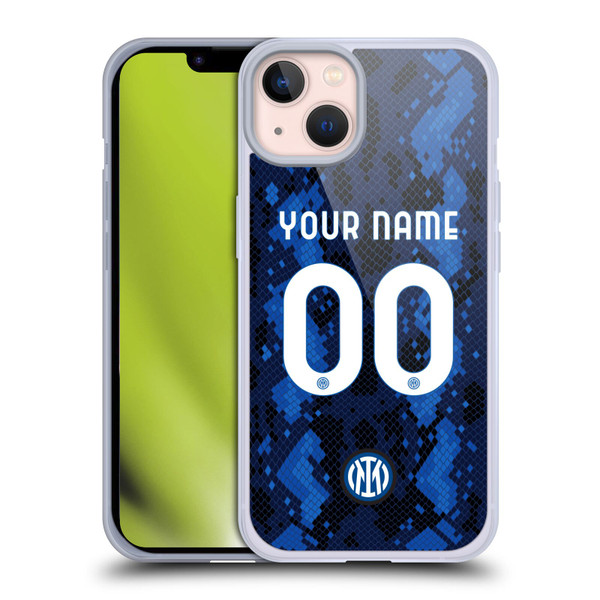 Custom Customised Personalised Inter Milan 2021/22 Crest Kit Home Soft Gel Case for Apple iPhone 13