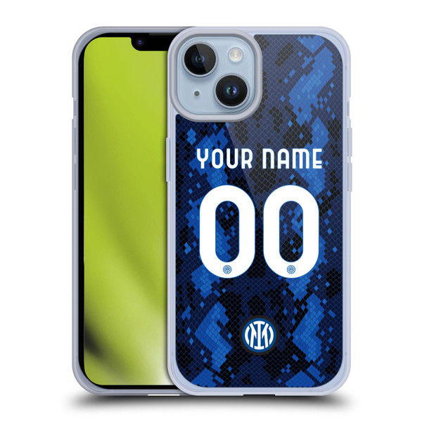 Custom Customised Personalised Inter Milan 2021/22 Crest Kit Home Soft Gel Case for Apple iPhone 14