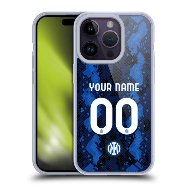 Custom Customised Personalised Inter Milan 2021/22 Crest Kit Home Soft Gel Case for Apple iPhone 14 Pro