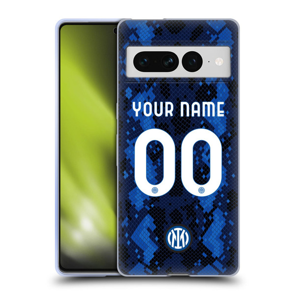 Custom Customised Personalised Inter Milan 2021/22 Crest Kit Home Soft Gel Case for Google Pixel 7 Pro