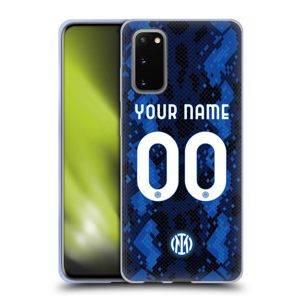 Custom Customised Personalised Inter Milan 2021/22 Crest Kit Home Soft Gel Case for Samsung Galaxy S20 / S20 5G