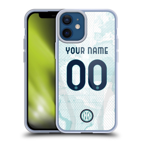 Custom Customised Personalised Inter Milan 2022/23 Crest Kit Away Soft Gel Case for Apple iPhone 12 Mini