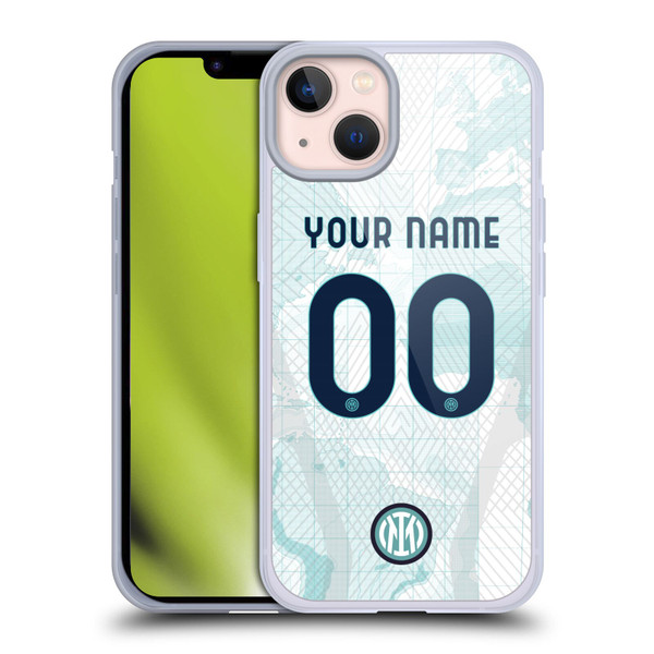Custom Customised Personalised Inter Milan 2022/23 Crest Kit Away Soft Gel Case for Apple iPhone 13