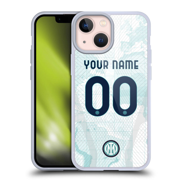 Custom Customised Personalised Inter Milan 2022/23 Crest Kit Away Soft Gel Case for Apple iPhone 13 Mini