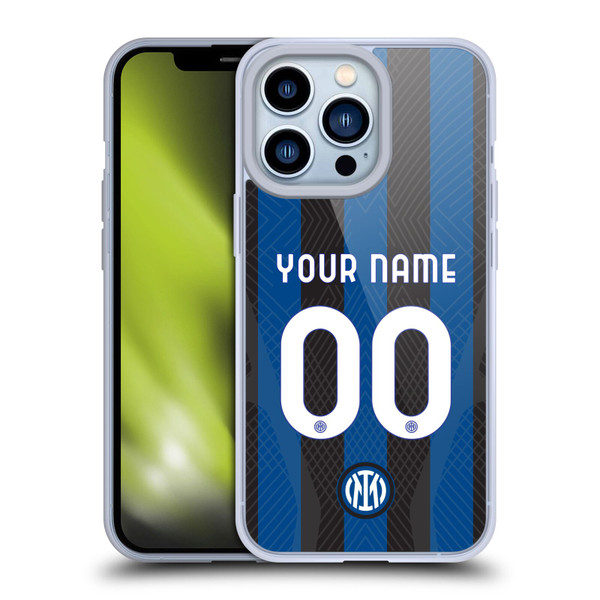 Custom Customised Personalised Inter Milan 2022/23 Crest Kit Home Soft Gel Case for Apple iPhone 13 Pro