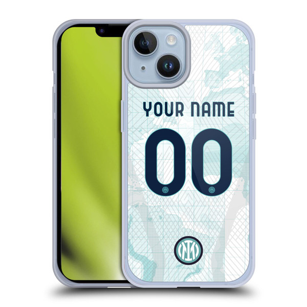 Custom Customised Personalised Inter Milan 2022/23 Crest Kit Away Soft Gel Case for Apple iPhone 14