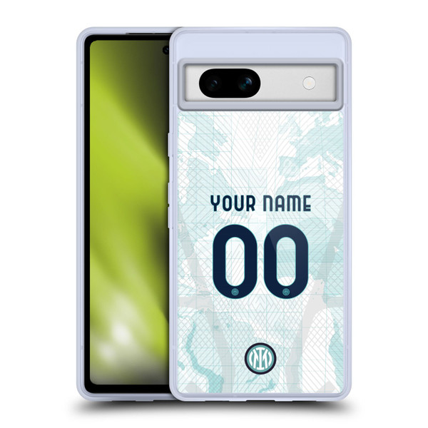Custom Customised Personalised Inter Milan 2022/23 Crest Kit Away Soft Gel Case for Google Pixel 7a