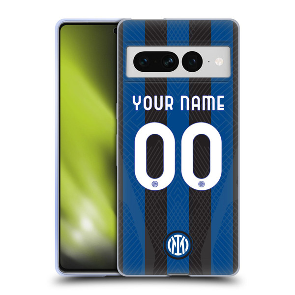 Custom Customised Personalised Inter Milan 2022/23 Crest Kit Home Soft Gel Case for Google Pixel 7 Pro