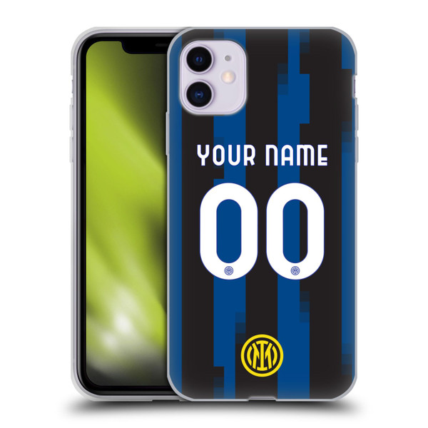 Custom Customised Personalised Inter Milan 2023/24 Kit Home Soft Gel Case for Apple iPhone 11