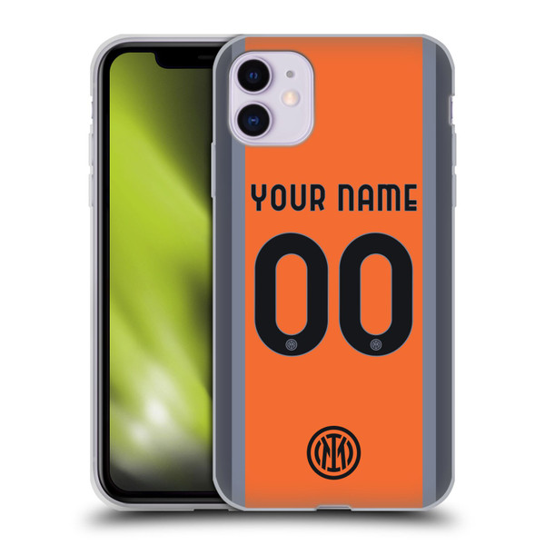 Custom Customised Personalised Inter Milan 2023/24 Kit Third Soft Gel Case for Apple iPhone 11