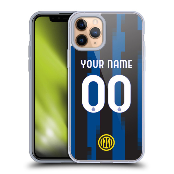 Custom Customised Personalised Inter Milan 2023/24 Kit Home Soft Gel Case for Apple iPhone 11 Pro