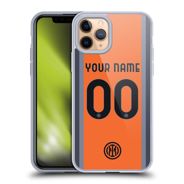 Custom Customised Personalised Inter Milan 2023/24 Kit Third Soft Gel Case for Apple iPhone 11 Pro