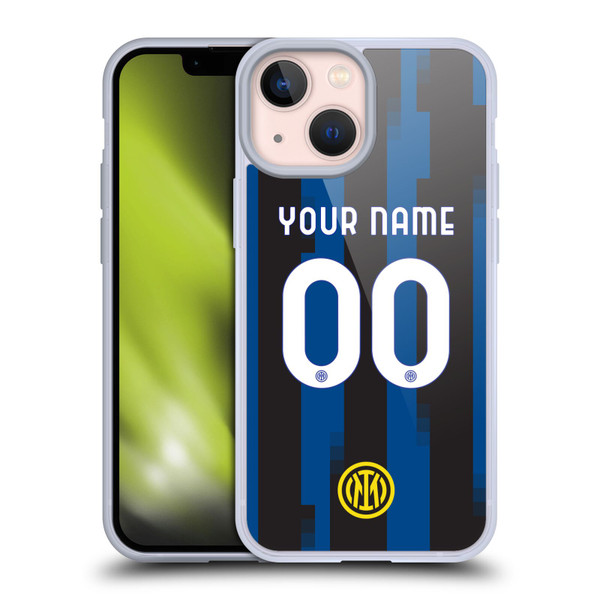 Custom Customised Personalised Inter Milan 2023/24 Kit Home Soft Gel Case for Apple iPhone 13 Mini