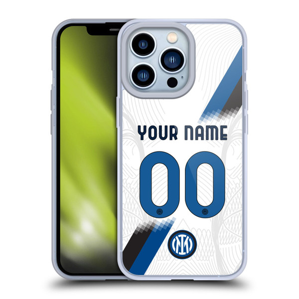 Custom Customised Personalised Inter Milan 2023/24 Kit Away Soft Gel Case for Apple iPhone 13 Pro