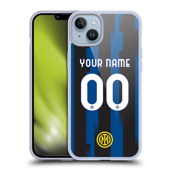 Custom Customised Personalised Inter Milan 2023/24 Kit Home Soft Gel Case for Apple iPhone 14 Plus