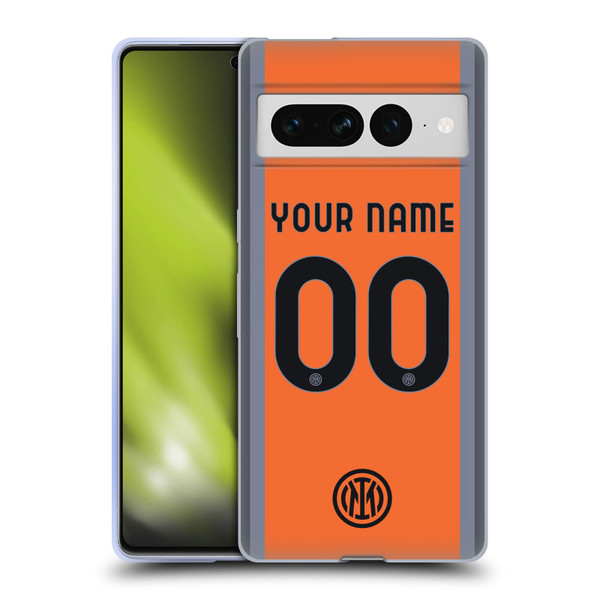 Custom Customised Personalised Inter Milan 2023/24 Kit Third Soft Gel Case for Google Pixel 7 Pro