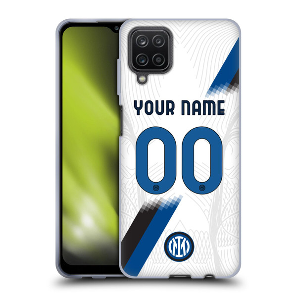 Custom Customised Personalised Inter Milan 2023/24 Kit Away Soft Gel Case for Samsung Galaxy A12 (2020)