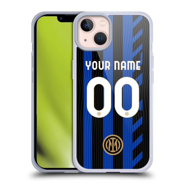 Custom Customised Personalised Inter Milan 2024/25 Kit Home Soft Gel Case for Apple iPhone 13