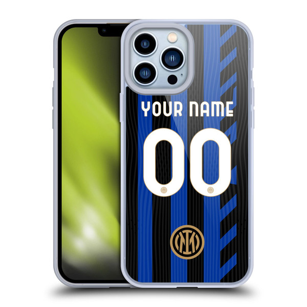 Custom Customised Personalised Inter Milan 2024/25 Kit Home Soft Gel Case for Apple iPhone 13 Pro Max