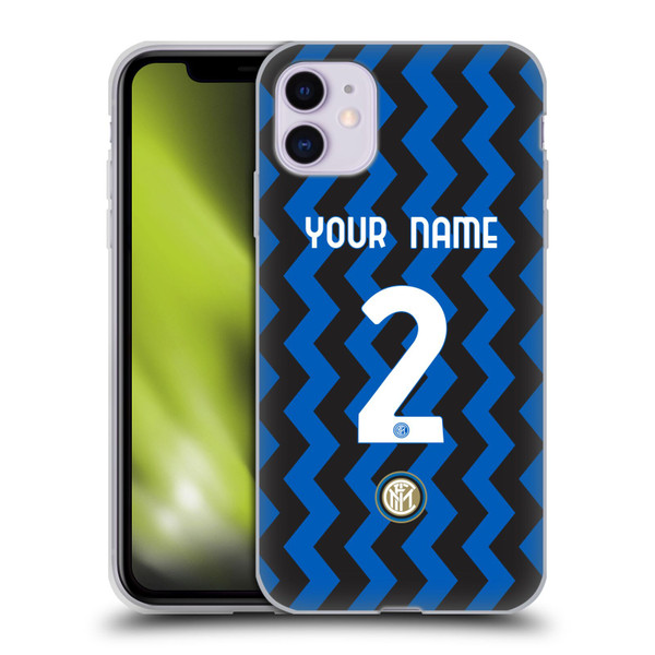 Custom Customised Personalised Inter Milan 2020/21 Crest Kit Home Soft Gel Case for Apple iPhone 11