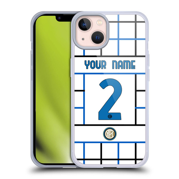Custom Customised Personalised Inter Milan 2020/21 Crest Kit Away Soft Gel Case for Apple iPhone 13