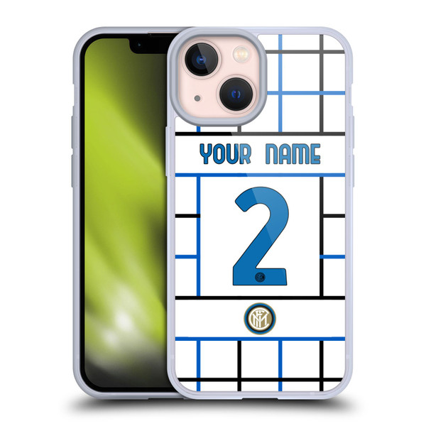 Custom Customised Personalised Inter Milan 2020/21 Crest Kit Away Soft Gel Case for Apple iPhone 13 Mini