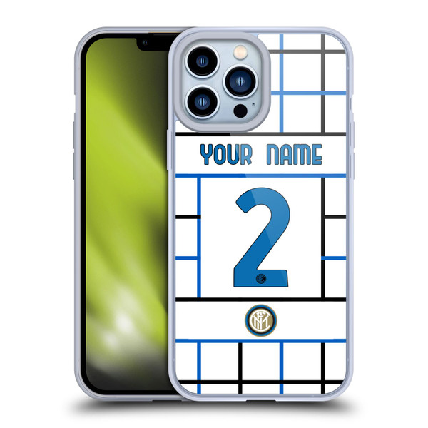 Custom Customised Personalised Inter Milan 2020/21 Crest Kit Away Soft Gel Case for Apple iPhone 13 Pro Max
