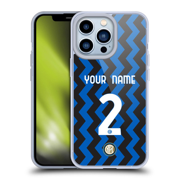 Custom Customised Personalised Inter Milan 2020/21 Crest Kit Home Soft Gel Case for Apple iPhone 13 Pro
