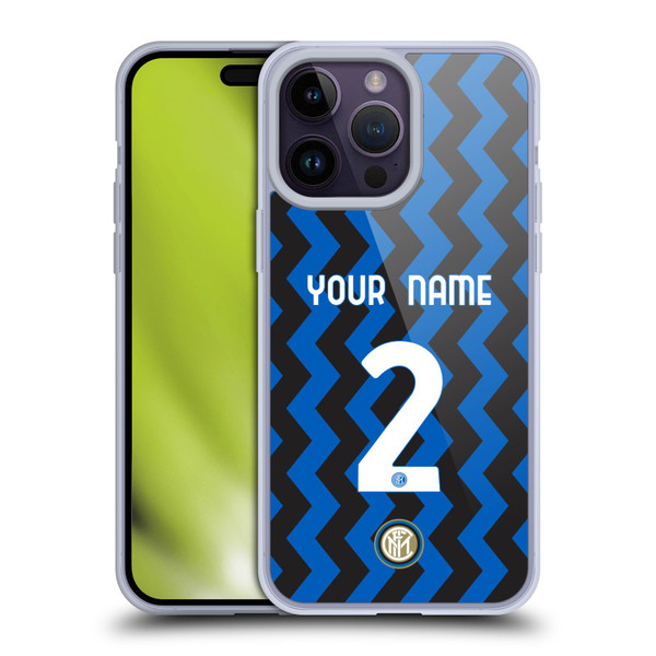 Custom Customised Personalised Inter Milan 2020/21 Crest Kit Home Soft Gel Case for Apple iPhone 14 Pro Max