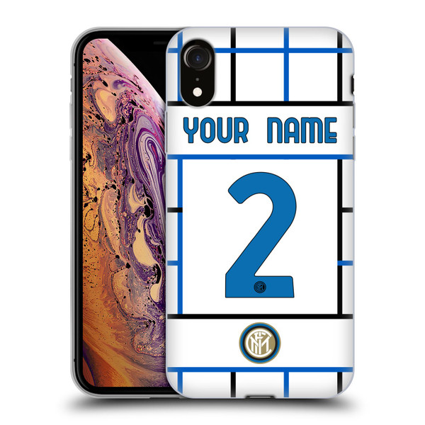 Custom Customised Personalised Inter Milan 2020/21 Crest Kit Away Soft Gel Case for Apple iPhone XR