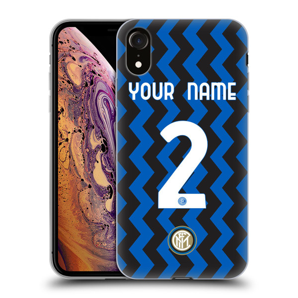 Custom Customised Personalised Inter Milan 2020/21 Crest Kit Home Soft Gel Case for Apple iPhone XR