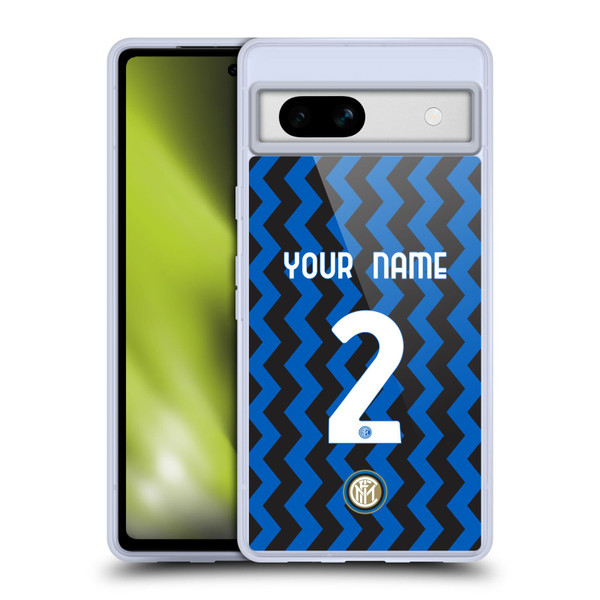 Custom Customised Personalised Inter Milan 2020/21 Crest Kit Home Soft Gel Case for Google Pixel 7a