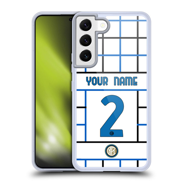 Custom Customised Personalised Inter Milan 2020/21 Crest Kit Away Soft Gel Case for Samsung Galaxy S22 5G