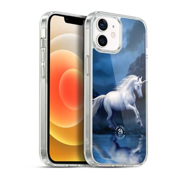 Anne Stokes Mythical Creatures Moonlight Unicorn Soft Gel Case for Apple iPhone 12 / iPhone 12 Pro & MagSafe