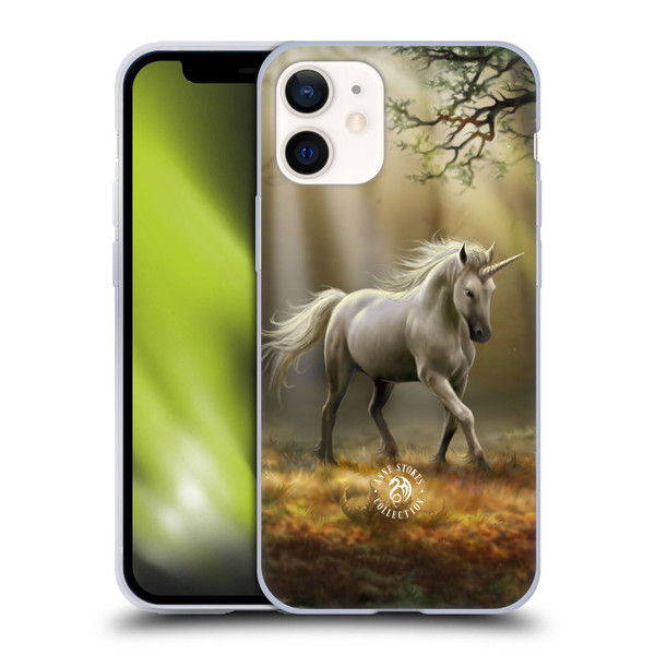 Anne Stokes Mythical Creatures Glimpse of a Unicorn Soft Gel Case for Apple iPhone 12 Mini
