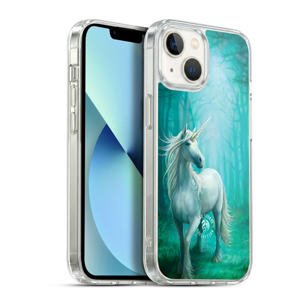 Anne Stokes Mythical Creatures Forest Unicorn Soft Gel Case for Apple iPhone 13