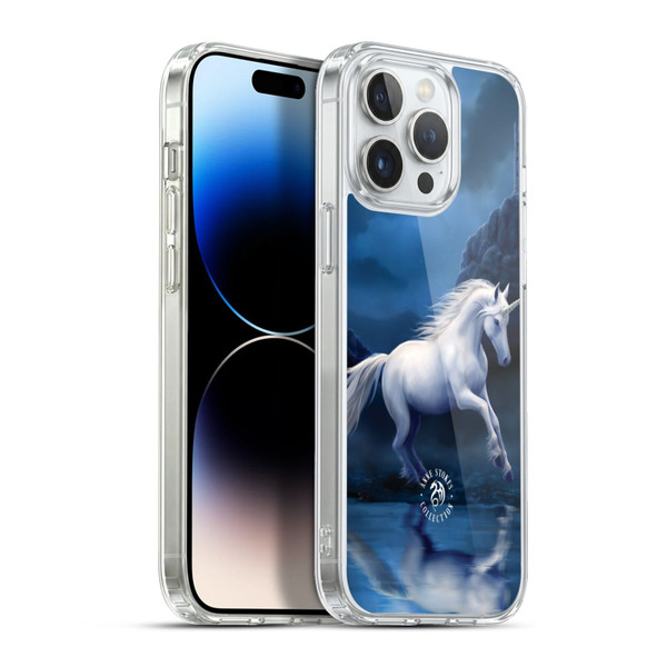 Anne Stokes Mythical Creatures Moonlight Unicorn Soft Gel Case for Apple iPhone 13 Pro Max & MagSafe