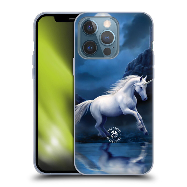 Anne Stokes Mythical Creatures Moonlight Unicorn Soft Gel Case for Apple iPhone 13 Pro