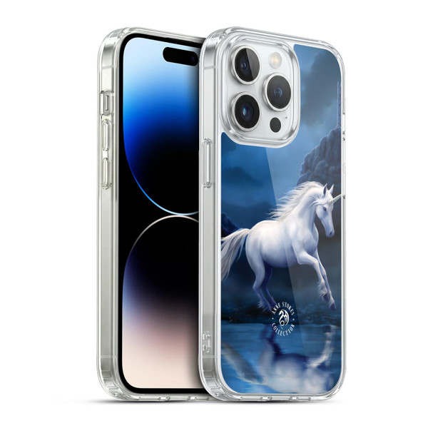 Anne Stokes Mythical Creatures Moonlight Unicorn Soft Gel Case for Apple iPhone 13 Pro & MagSafe